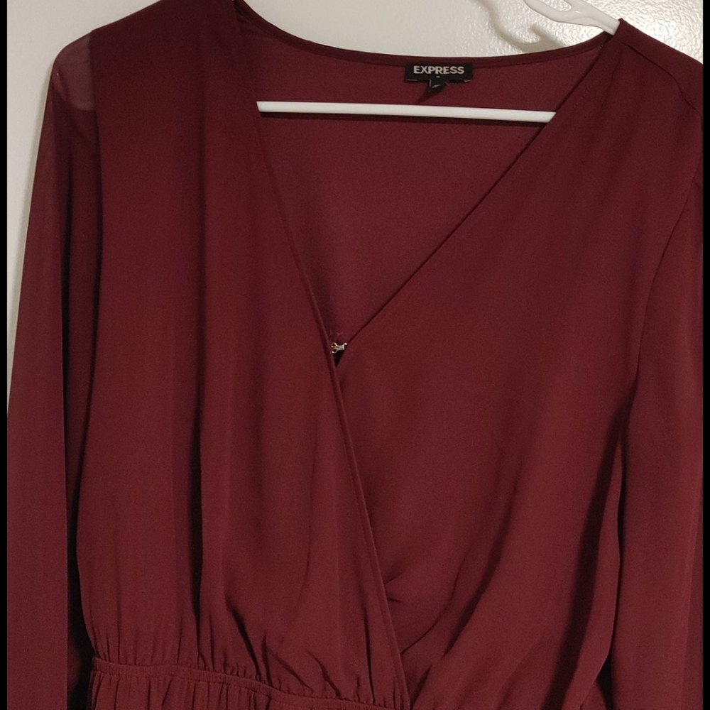 Express Mid-length Maroon Dress